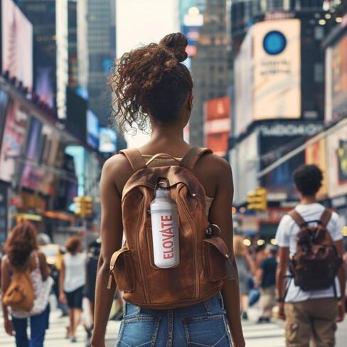 ELOVATE - 17 oz Aluminum Water Bottle - BPA Free Uninsulated Water Aluminum Bottle - Lightweight & Durable Aluminum Bottles for Sports, Hiking, Travel - Reusable Water Bottle for Hydration(Red) in Saudi Arabia