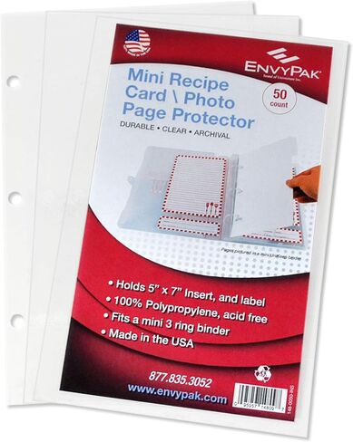 Mini Binder Business Card Page - Four Standard Sized Business Card (2 x 3.5) Pockets Per Page - Pack of 20 Pages in Saudi Arabia