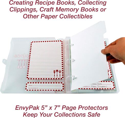 Mini Binder Business Card Page - Four Standard Sized Business Card (2 x 3.5) Pockets Per Page - Pack of 20 Pages in Saudi Arabia