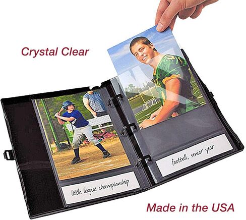 Mini Binder Business Card Page - Four Standard Sized Business Card (2 x 3.5) Pockets Per Page - Pack of 20 Pages in Saudi Arabia