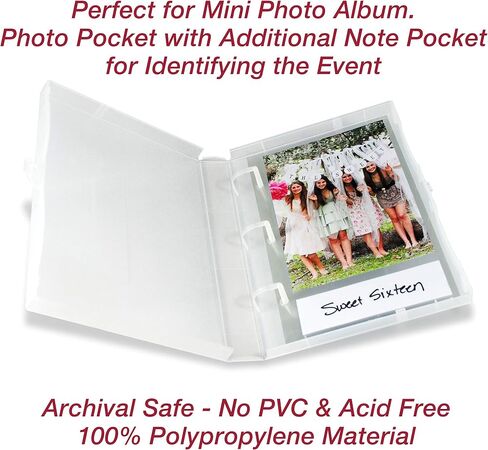 Mini Binder Business Card Page - Four Standard Sized Business Card (2 x 3.5) Pockets Per Page - Pack of 20 Pages in Saudi Arabia