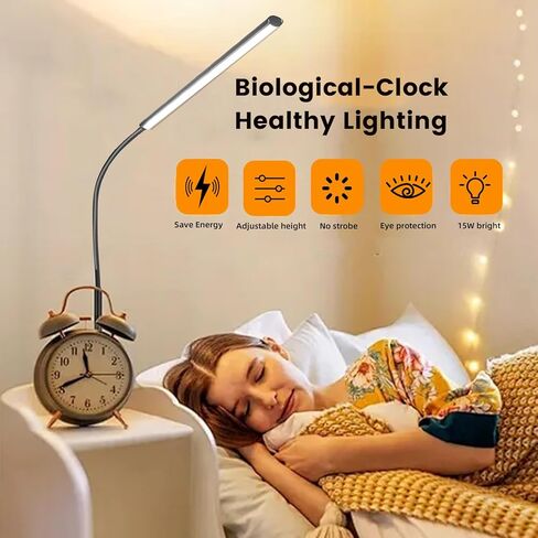 LED Floor Lamp, Bright 15W Floor Lamps,Gooseneck Adjustable Standing Eyelash Light for Facial Spa Tattoo Supplies Makeup Ring Light Desk Lamp Makeup Floor Lamp 6000K (6000K) in Saudi Arabia