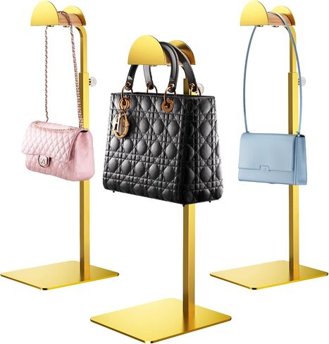 3 Pack Purse Display Stand, Adjustable Height Handbag Display Holder, Stainless Steel Bag Hanger Stand in Saudi Arabia