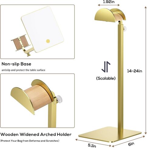 3 Pack Purse Display Stand, Adjustable Height Handbag Display Holder, Stainless Steel Bag Hanger Stand in Saudi Arabia