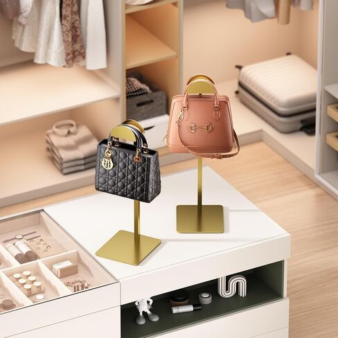3 Pack Purse Display Stand, Adjustable Height Handbag Display Holder, Stainless Steel Bag Hanger Stand in Saudi Arabia