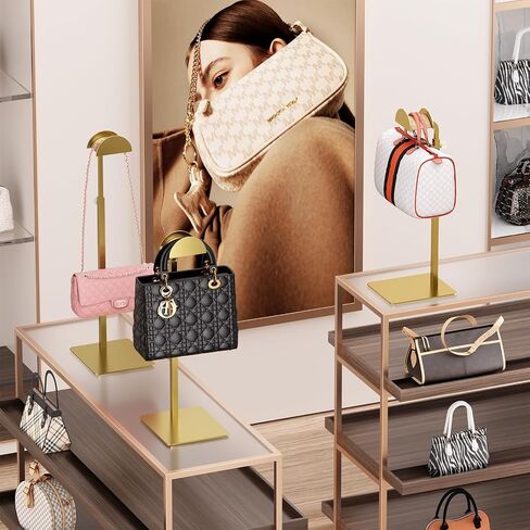 3 Pack Purse Display Stand, Adjustable Height Handbag Display Holder, Stainless Steel Bag Hanger Stand in Saudi Arabia