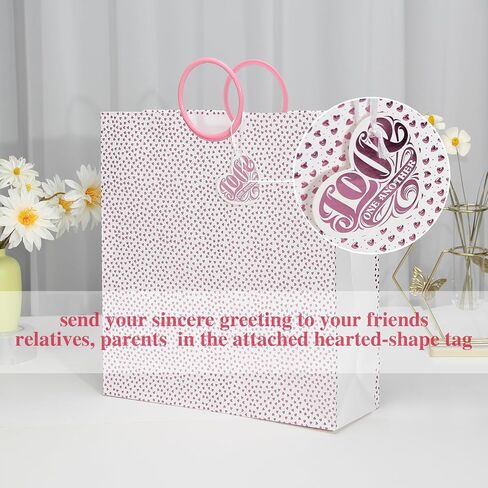 suosicn 7 Pack Gift Bags Assorted Sizes and Designs, Paper Gift Bags Bulk with Tissue Paper 8 Patterns in 3 Different Sizes for Birthday, Baby Showers in Saudi Arabia