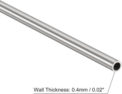 uxcell 2Pcs 304 Stainless Steel Tube, OD 14mm x 0.5mm Wall Thick 400mm Length Capillary Metal Tubing for Industry Machinery in Saudi Arabia
