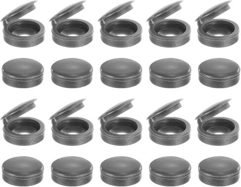 uxcell 50Pcs Screw Caps, 5.3mm/0.21" ID Screw Snap Covers Washer Flip, PVC Hinged Screw Cover Caps for Covering Screw Heads(Dark Grey) in Saudi Arabia