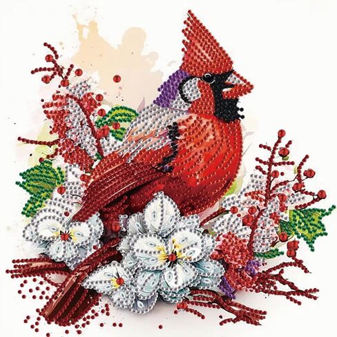 WSLWXSHM 5D Special Shape Diamond Art Kits for Beginners, Diamond Painting Kits for Adults Peacock, Crystal Rhinestones Diamond Painting for Home Wall Decoration Gift 12×12inch/30×30cm, Flower in Saudi Arabia