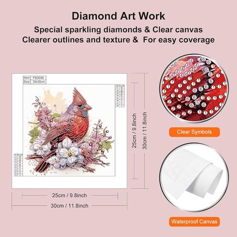 WSLWXSHM 5D Special Shape Diamond Art Kits for Beginners, Diamond Painting Kits for Adults Peacock, Crystal Rhinestones Diamond Painting for Home Wall Decoration Gift 12×12inch/30×30cm, Flower in Saudi Arabia