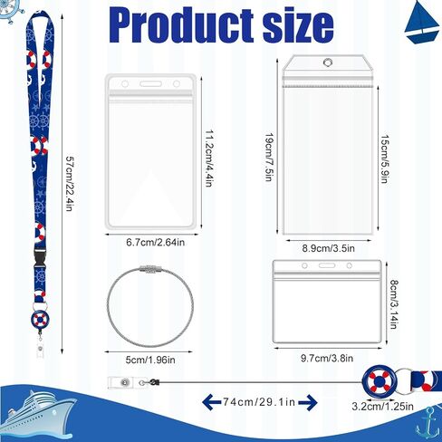40 Pcs Cruise Lanyard Kits Includes 10 Pack Cruise Lanyards with 10 Pack Cruise Luggage Tag Holder and 20 Pack Waterproof Badge Holders Cruise Ship Essentials for Cruise Ship Key Cards in Saudi Arabia
