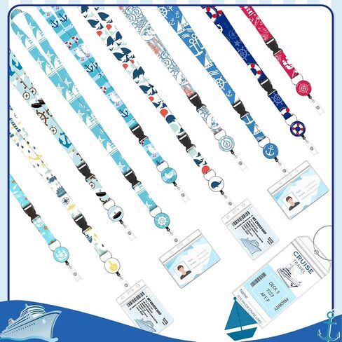 40 Pcs Cruise Lanyard Kits Includes 10 Pack Cruise Lanyards with 10 Pack Cruise Luggage Tag Holder and 20 Pack Waterproof Badge Holders Cruise Ship Essentials for Cruise Ship Key Cards in Saudi Arabia