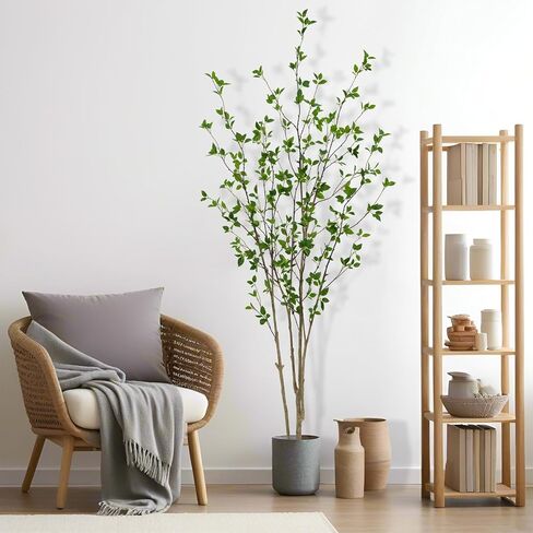 Artificial Citrus Tree 6FT, Minimalist Faux Citrus Potted Plant Fake Tree for Home Office Living Room Bedroom Porch Floor Decor in Kuwait