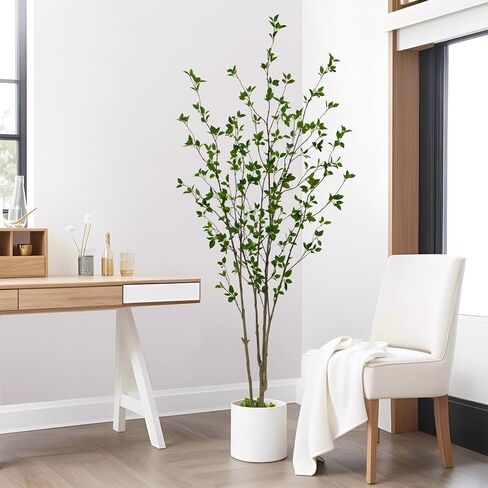 Artificial Citrus Tree 6FT, Minimalist Faux Citrus Potted Plant Fake Tree for Home Office Living Room Bedroom Porch Floor Decor in Kuwait
