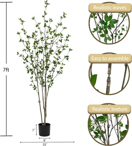 Artificial Citrus Tree 6FT, Minimalist Faux Citrus Potted Plant Fake Tree for Home Office Living Room Bedroom Porch Floor Decor in Kuwait