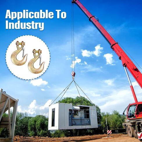 2 Pack 5/16 Inch Chain Hook, Tow Chains with Hooks Clevis Slip Hook with Latch Safety Hook G70 Tow Chain Clevis Grab Hook for Trailer Truck Transport Tow Chain Hook Drag Chain Hooks Heavy Load in Saudi Arabia