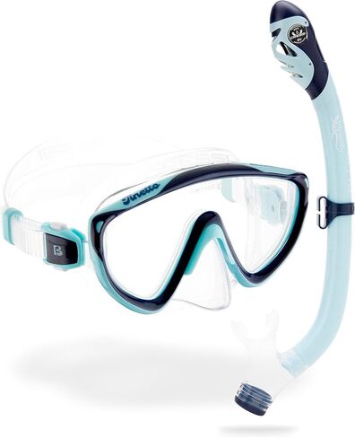Cressi Kids Snorkeling Kit (Mask & Snorkel) for Children from 6 to 10 Years Old - Tinetto & Iguana Dry: Designed in Italy in Saudi Arabia