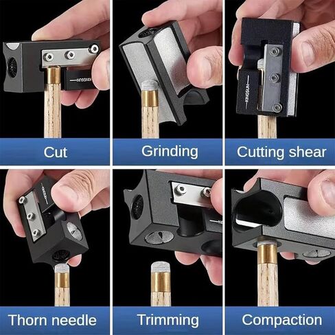 Pool Cue Tip Shaper,8-in-1 Cue Tip Shaper Accessories for Replacement and Shaping Cue Tips in Saudi Arabia