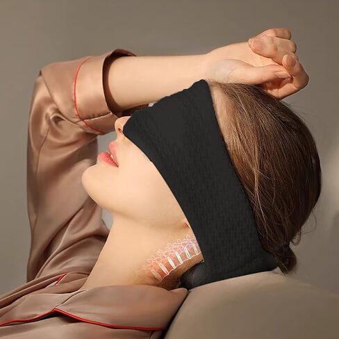 Eye Mask, Sleeping Mask for Women Men,Update Design Neck Support Sleep Masks Blackout,Eye Cover for Travel Sleeping,Office Nap Comfortable Sleepmask with Mini Neck Pillow,Black in Saudi Arabia