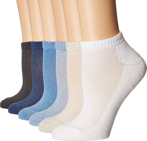 Ralph Lauren Low-Cut Sport Socks 6-Pack, One Size, Black Assorted in Saudi Arabia