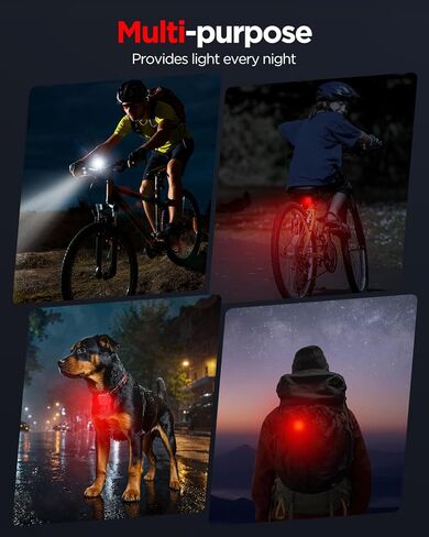 Akale Bike Lights Set, Rechargeable Bicycle Lights Front and Rear, 4 Light Mode Options, Bike Headlight, IPX4 Waterproof, Easy to Install for Men Women Road （ 2 Pack ） in Saudi Arabia