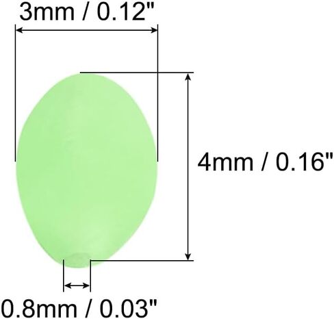 PATIKIL Glow Fishing Beads Plastic Oval Rubber Luminous Fishing Bait Eggs Rig Bead Tackle Lures Accessories with Box in Saudi Arabia