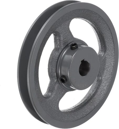 uxcell AK54-5/8 V-Belt Sheave 5/8"Bore 5.25"OD Single Groove Web Sheave Bored-to-Size Sheave, Cast Iron, Belt Section for 4L or A Belt in Saudi Arabia