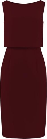 Hobemty Women's Boat Neck Pencil Dresses Sleeveless Funeral Work 2024 Sheath Dress in Saudi Arabia