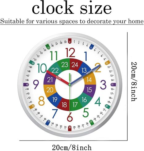 XFM Black Wall Clock Modern Small Wall Clocks Battery Operated 8 Inch Silent Non Ticking Classic Analog Clock for Kitchen Home Office Bedroom Decor in Saudi Arabia