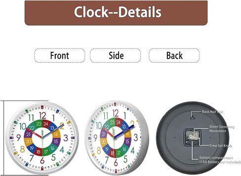 XFM Black Wall Clock Modern Small Wall Clocks Battery Operated 8 Inch Silent Non Ticking Classic Analog Clock for Kitchen Home Office Bedroom Decor in Saudi Arabia