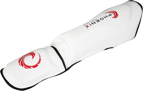Flight Shin Guards with Extra Padding, with Instep Pads and Foot Protection, Adult, Muay Thai, Mixed Martial Arts Shin Guards for Men and Women, Leather Shin Guards for Kickboxing, Sparring, Taekwondo, & MMA Training in Kuwait