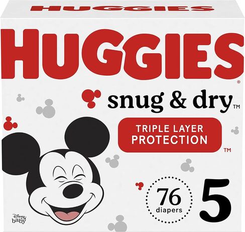 Huggies Size 8 Diapers, Snug & Dry Baby Diapers, Size 8 (46+ lbs), 38 Count in Saudi Arabia