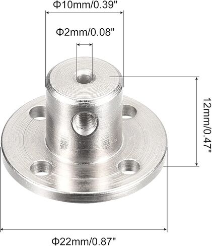 MECCANIXITY 1pcs 14mm Flange Coupling Connector Shaft Axis Fittings for DIY RC Model Motors, 2pcs Fastening Screw 1pcs Hex Wrench in Saudi Arabia