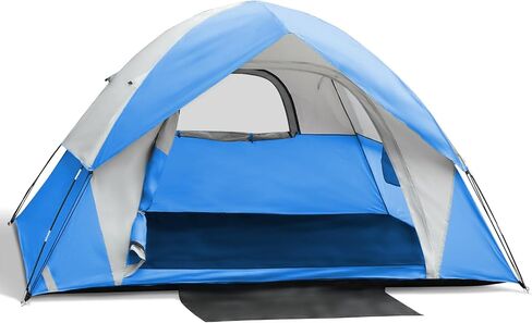 Tent for Camping,4 Person Dome Camping Tent with Removable Rainfly,Waterproof & Windproof Tent Double Layer Tents for Camping,Easy Setup Tent for Hiking Backpacking Picnic Backyard in Saudi Arabia