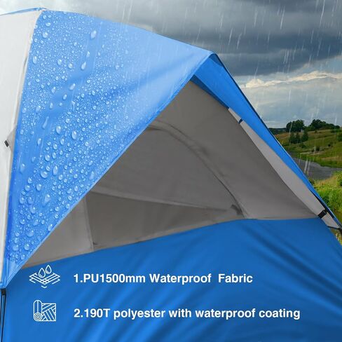 Tent for Camping,4 Person Dome Camping Tent with Removable Rainfly,Waterproof & Windproof Tent Double Layer Tents for Camping,Easy Setup Tent for Hiking Backpacking Picnic Backyard in Saudi Arabia
