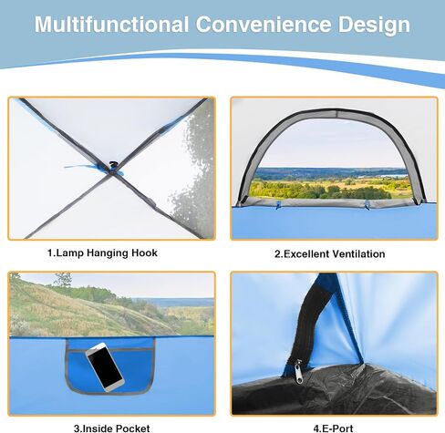 Tent for Camping,4 Person Dome Camping Tent with Removable Rainfly,Waterproof & Windproof Tent Double Layer Tents for Camping,Easy Setup Tent for Hiking Backpacking Picnic Backyard in Saudi Arabia
