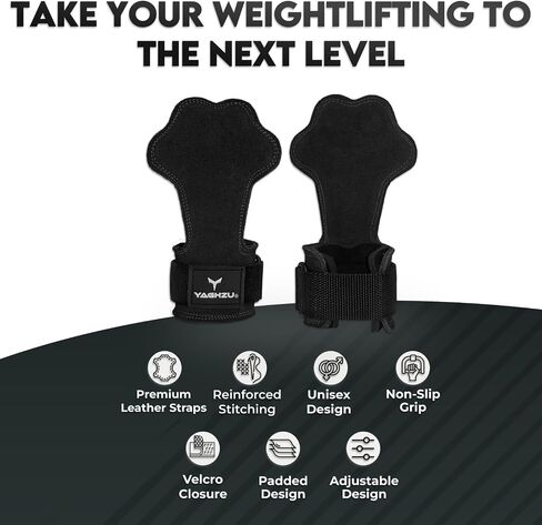 Weight Lifting Grips Wrist Straps, Padded Weight Lifting Straps for Weightlifting, Deadlifting, Powerlifting and Pull ups, Premium Weight Lifting Gloves with Deadlift Straps for Men and Women in Saudi Arabia