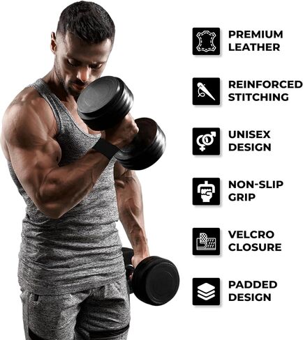 Weight Lifting Grips Wrist Straps, Padded Weight Lifting Straps for Weightlifting, Deadlifting, Powerlifting and Pull ups, Premium Weight Lifting Gloves with Deadlift Straps for Men and Women in Saudi Arabia