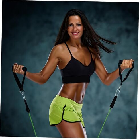 Garneck 4pcs Resistance Band Handles Plastic D Ring Exercise Strap Foam Handle Band Fitness Equipment for Home Gym Overhead Strength Training Stretching Black in Saudi Arabia