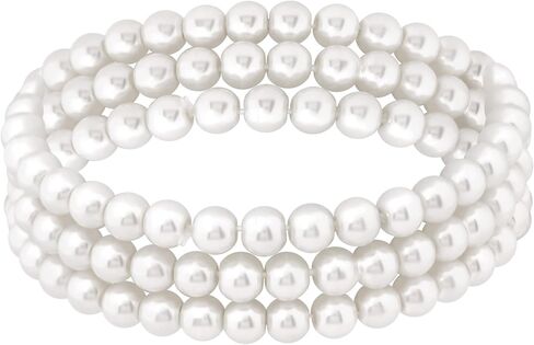 Sacina Boho 1920s Pearl Bracelet, Pearl Bracelets for Women, Vintage Bracelet, 1920s Accessories, Costume Jewelry, Christmas Jewelry Gift for Women in Saudi Arabia