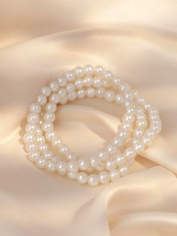 Sacina Boho 1920s Pearl Bracelet, Pearl Bracelets for Women, Vintage Bracelet, 1920s Accessories, Costume Jewelry, Christmas Jewelry Gift for Women in Saudi Arabia