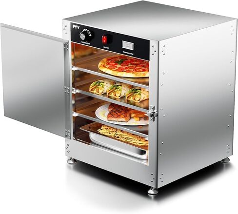 PYY Warming Cabinet 4 Tier 19x19x24 Hot Box Food Warmer for Catering, Countertop Heated Holding Cabinet, Stainless Steel Food Heater Insulated Food Pan Carrier, for Commercial, Kitchen 120V 750W in Saudi Arabia