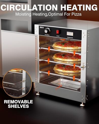 PYY Warming Cabinet 4 Tier 19x19x24 Hot Box Food Warmer for Catering, Countertop Heated Holding Cabinet, Stainless Steel Food Heater Insulated Food Pan Carrier, for Commercial, Kitchen 120V 750W in Saudi Arabia