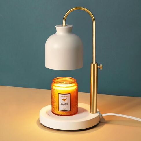 Green Candle Warmer Lamp with Timer, Adjustable Dimmable Candle Lamp Warmer, Candle Lamp with 2 Bulbs for Jar Candles & Scented Wax, Lamp Candle Warmer, Candle Warming Lamp for Bedroom Living Room in Saudi Arabia