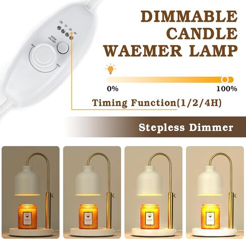 Green Candle Warmer Lamp with Timer, Adjustable Dimmable Candle Lamp Warmer, Candle Lamp with 2 Bulbs for Jar Candles & Scented Wax, Lamp Candle Warmer, Candle Warming Lamp for Bedroom Living Room in Saudi Arabia
