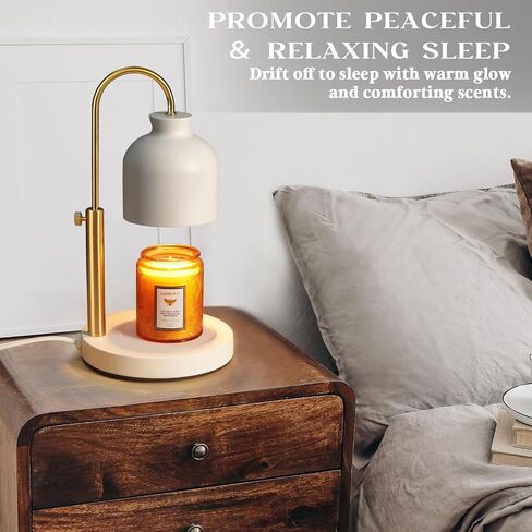 Green Candle Warmer Lamp with Timer, Adjustable Dimmable Candle Lamp Warmer, Candle Lamp with 2 Bulbs for Jar Candles & Scented Wax, Lamp Candle Warmer, Candle Warming Lamp for Bedroom Living Room in Saudi Arabia