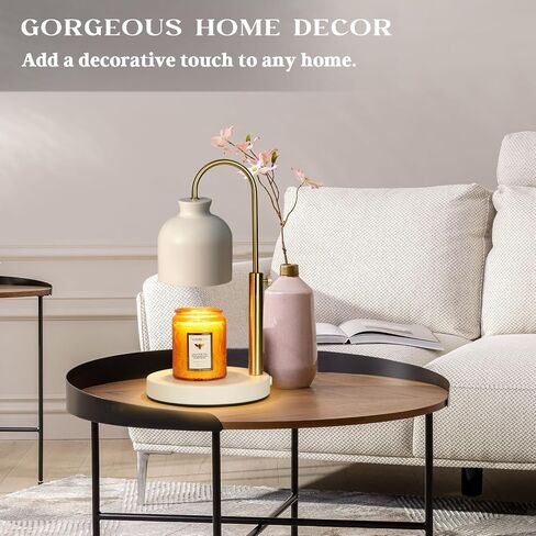 Green Candle Warmer Lamp with Timer, Adjustable Dimmable Candle Lamp Warmer, Candle Lamp with 2 Bulbs for Jar Candles & Scented Wax, Lamp Candle Warmer, Candle Warming Lamp for Bedroom Living Room in Saudi Arabia