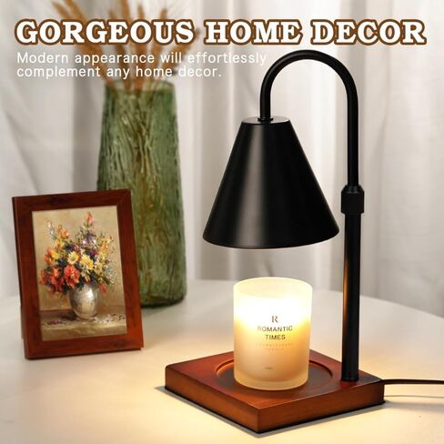 Green Candle Warmer Lamp with Timer, Adjustable Dimmable Candle Lamp Warmer, Candle Lamp with 2 Bulbs for Jar Candles & Scented Wax, Lamp Candle Warmer, Candle Warming Lamp for Bedroom Living Room in Saudi Arabia