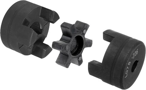 uxcell 7/16" to 1" L075 Flexible 3-Piece L-Jaw Coupling Coupler Set & Buna-N NBR Rubber Spider for Log Splitter Hybrid Equipment in Saudi Arabia